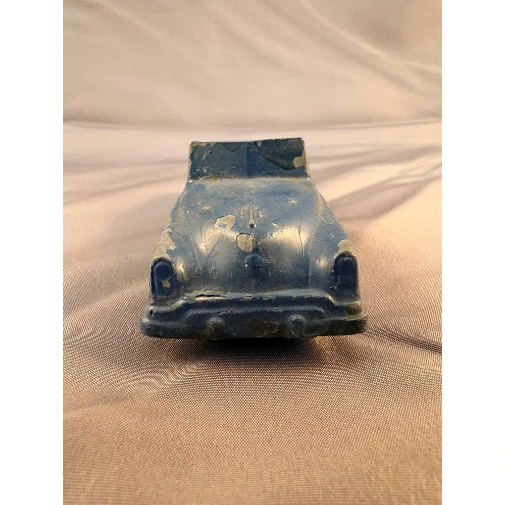 Vintage Tootsietoy Blue Diecast Convertible Car Made in USA Mid-Century Toy
